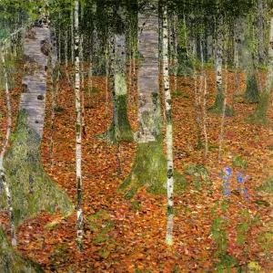 Birch Forest by Gustav Klimt - Oil Painting Reproduction