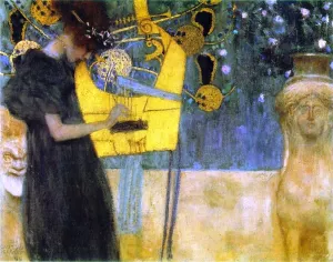 Music I by Gustav Klimt - Oil Painting Reproduction