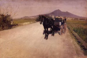 A Road near Naples by Gustave Caillebotte - Oil Painting Reproduction