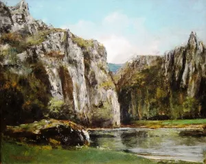 A Gorge in the Jura by Gustave Courbet - Oil Painting Reproduction