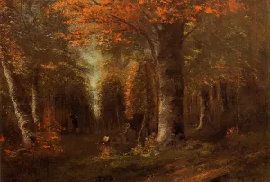The Forest in Autumn by Gustave Courbet - Oil Painting Reproduction