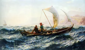 A Blustery Crossing by Hans Dahl - Oil Painting Reproduction