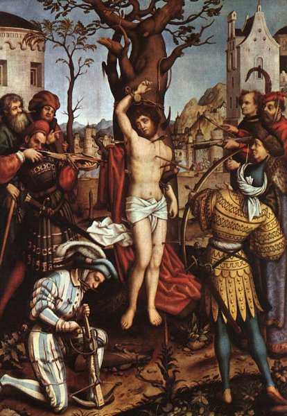 Oil Painting Reproduction The Martyrdom of Saint Sebastian by Hans Holbein