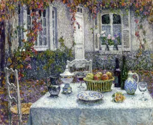 The Small Table by Henri Le Sidaner - Oil Painting Reproduction