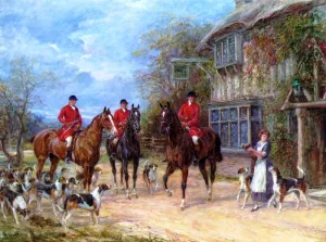 A Halt at the Inn by Heywood Hardy - Oil Painting Reproduction