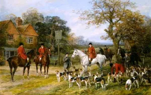 Meeting Before the Fox Hunt by Heywood Hardy - Oil Painting Reproduction