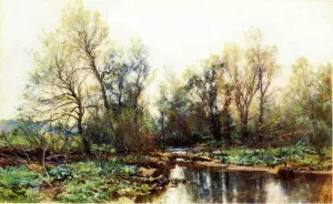 A Clear Stream by Hugh Bolton Jones - Oil Painting Reproduction