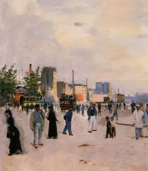 A Morning Stroll by Jean Beraud - Oil Painting Reproduction