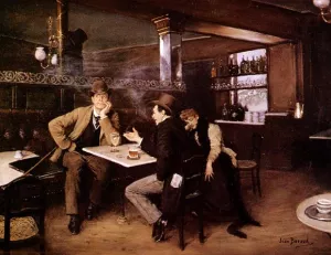 Au Bistro by Jean Beraud - Oil Painting Reproduction