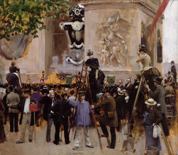 The Funeral of Victor Hugo, Jean Beraud - Oil Paintings