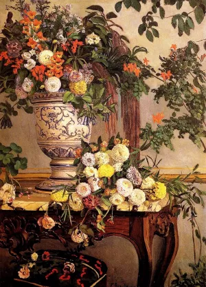 Flowers by Frederic Bazille - Oil Painting Reproduction
