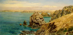 Mounts Bay Cornwall by John Edward Brett - Oil Painting Reproduction