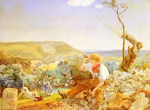 The Stonebreaker by John Edward Brett - Oil Painting Reproduction