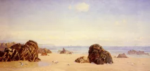 These Yellow Sands by John Edward Brett - Oil Painting Reproduction