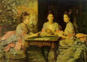 Hearts are Trumps by John Everett Millais - Oil Painting Reproduction