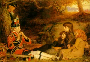 The Piper by John Everett Millais - Oil Painting Reproduction