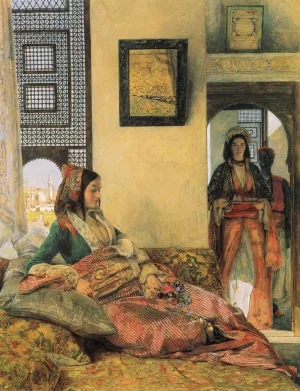 Life in the Hareem, Cairo by John Frederick Lewis - Oil Painting Reproduction