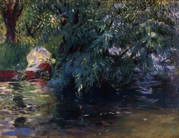 A Backwater, Calcot Mill Near Reading by John Singer Sargent - Oil Painting Reproduction