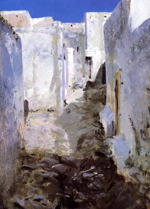 A Street in Algiers by John Singer Sargent - Oil Painting Reproduction
