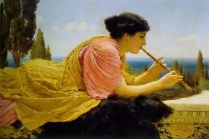 A Melody by John William Godward - Oil Painting Reproduction