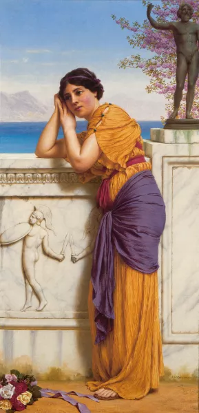 Rich Gifts Wax Poor When Lovers Prove Unkind' by John William Godward - Oil Painting Reproduction