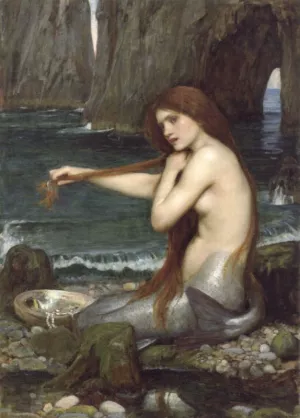 A Mermaid by John William Waterhouse - Oil Painting Reproduction