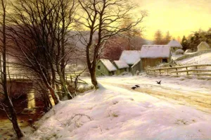 A Winter's Morning by Joseph Farquharson - Oil Painting Reproduction