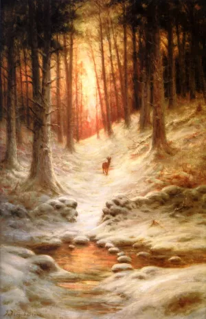 In Deep Mid Winter by Joseph Farquharson - Oil Painting Reproduction