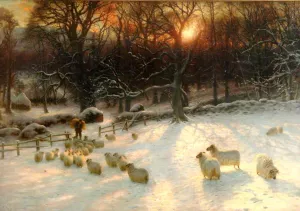 The Shortening Winter's Day is near a Close by Joseph Farquharson - Oil Painting Reproduction