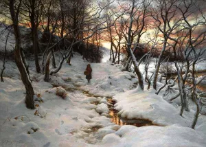 West with Evening Glows by Joseph Farquharson - Oil Painting Reproduction