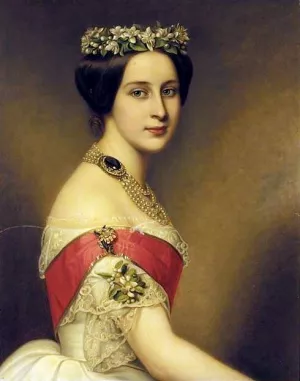Alexandra Iosifovna by Joseph Karl Stieler - Oil Painting Reproduction