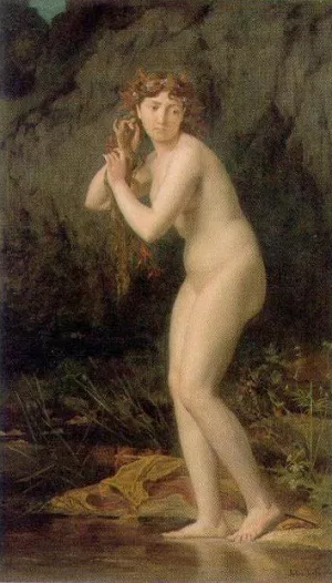 A Bathing Nude by Jules Joseph Lefebvre - Oil Painting Reproduction