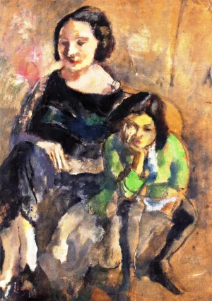 Andree and Simone by Jules Pascin - Oil Painting Reproduction