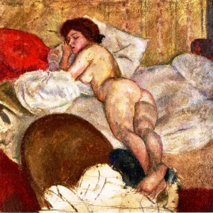In the Hotel Room by Jules Pascin - Oil Painting Reproduction