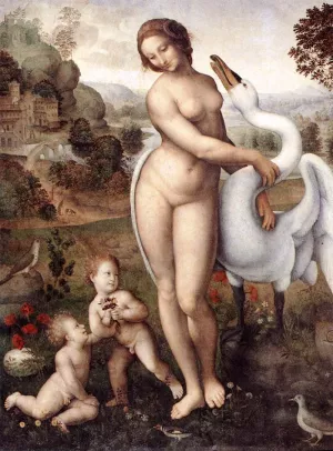 Leda by Leonardo Da Vinci - Oil Painting Reproduction