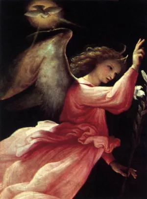 Angel Annunciating by Lorenzo Lotto - Oil Painting Reproduction