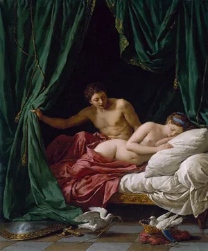 Mars and Venus by Louis-Jean-Francois Lagrenee - Oil Painting Reproduction