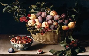 Still-Life with a Basket of Fruit by Louise Moillon - Oil Painting Reproduction