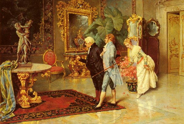 Oil Painting Reproduction The Unveiling by Luis Alvarez Catala