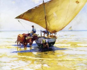 Beached by Mathias J Alten - Oil Painting Reproduction