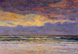 Sunset: Margat by Maxime Maufra - Oil Painting Reproduction