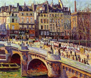 The Quai Conti, Daytime by Maximilien Luce - Oil Painting Reproduction