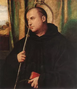 A Saint Monk by Moretto Da Brescia - Oil Painting Reproduction