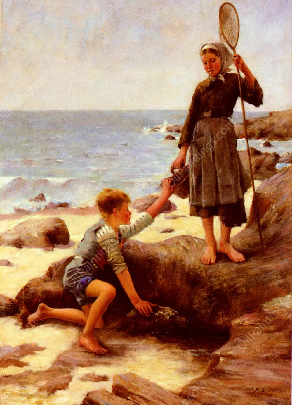 Les Enfants Pecheurs, Jules Bastien-Lepage - Oil Paintings