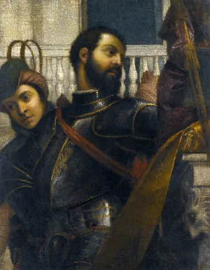 A Knight and His Page (Detail) by Paolo Veronese - Oil Painting Reproduction