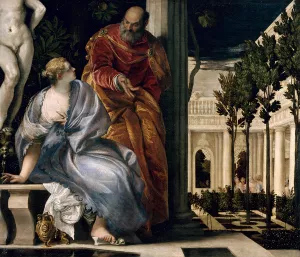 Bathsheba at Bath by Paolo Veronese - Oil Painting Reproduction