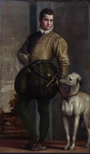 Boy with a Greyhound by Paolo Veronese - Oil Painting Reproduction