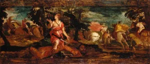 David Victorious over Goliath by Paolo Veronese - Oil Painting Reproduction