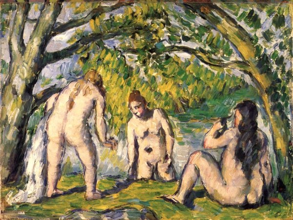 Oil Painting Reproduction Bathers 6 by Paul Cezanne