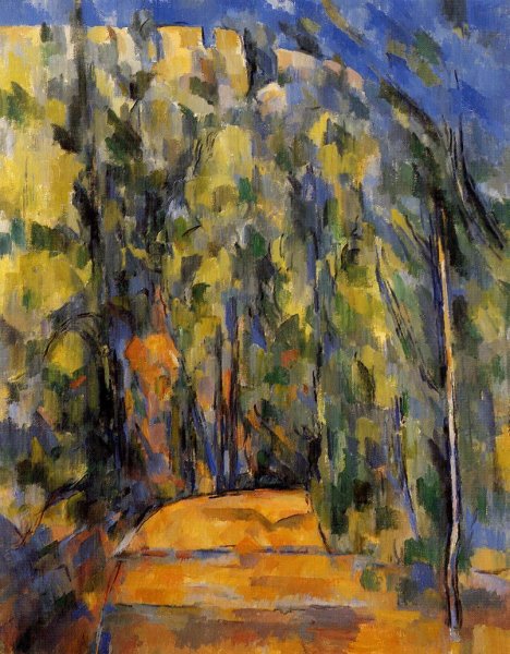 Oil Painting Reproduction Bend in the Forest Road by Paul Cezanne